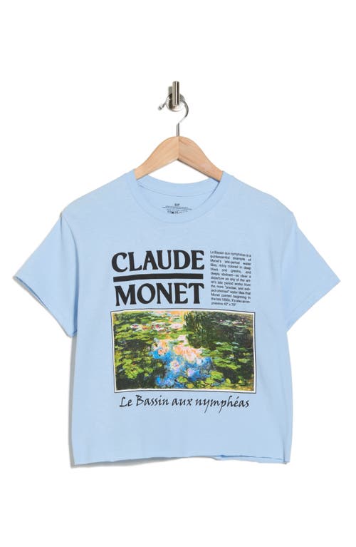 Philcos Le Bassin Aux Nympheas Crop Graphic T-shirt In Blue