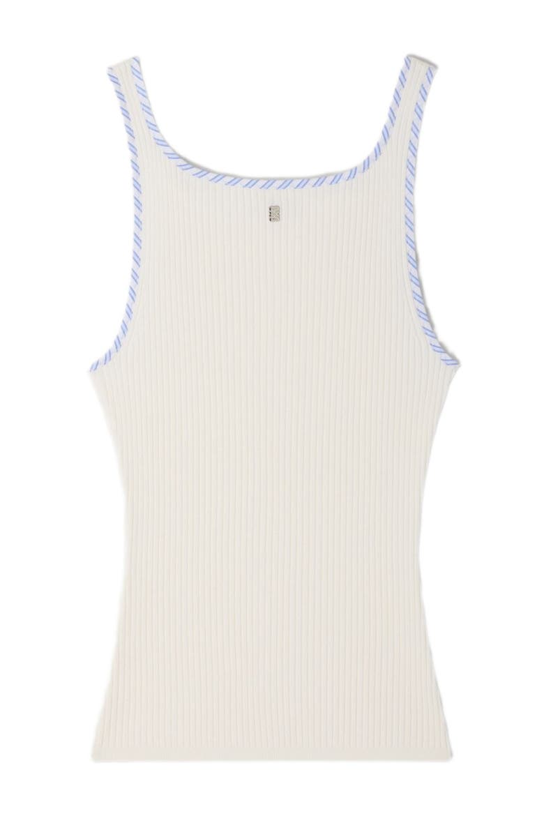 Ribbed vest top, Alternate, color, Ecru