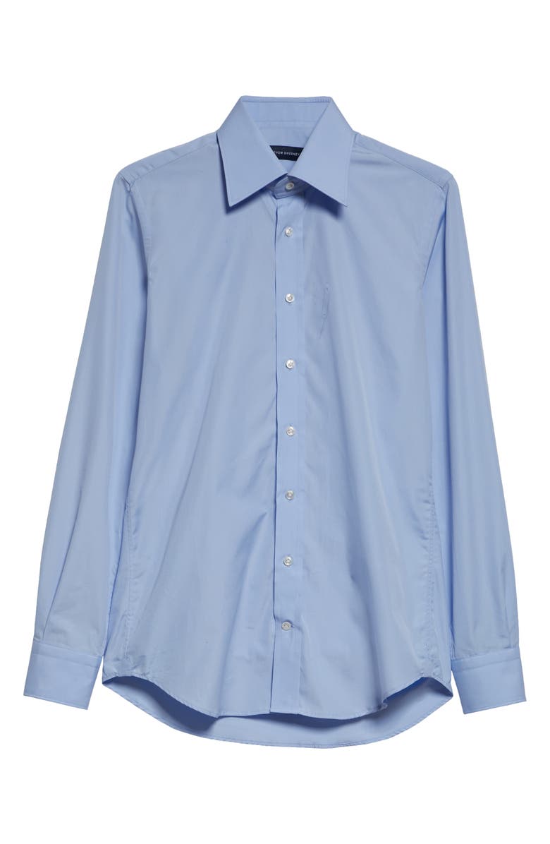 Thom Sweeney Stretch Poplin Button-Up Shirt, Alternate, color, Sky Blue Bengal
