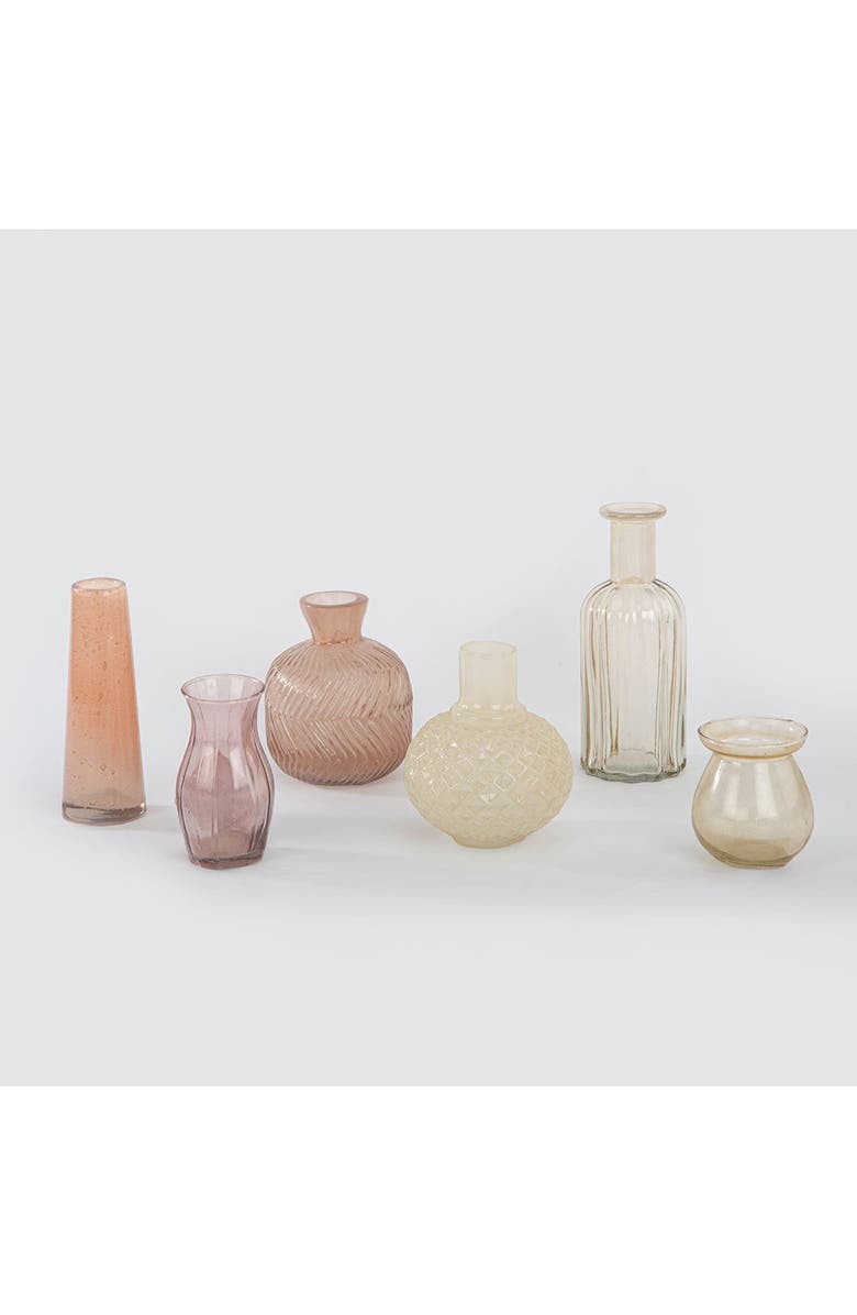 CG Hunter Assorted Yellow and Peach Glass Bud Vases, Main, color, Yellow And Peach