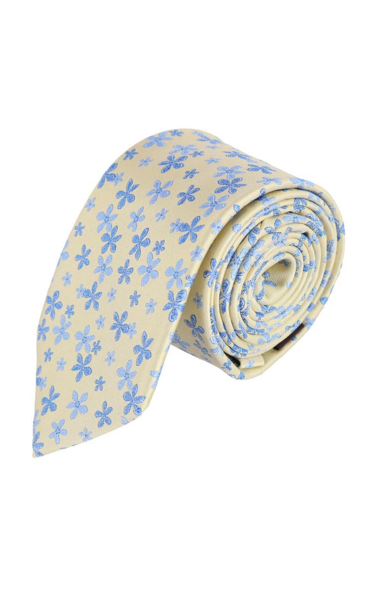 Trafalgar Daddy & Me Weldon Floral Silk Novelty Neckties, Main, color, Yellow