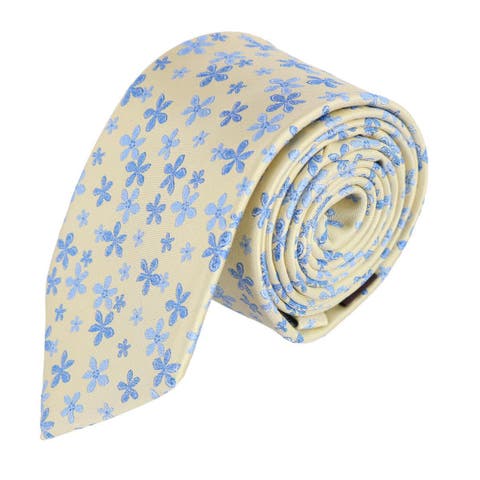 Daddy & Me Weldon Floral Silk Novelty Neckties