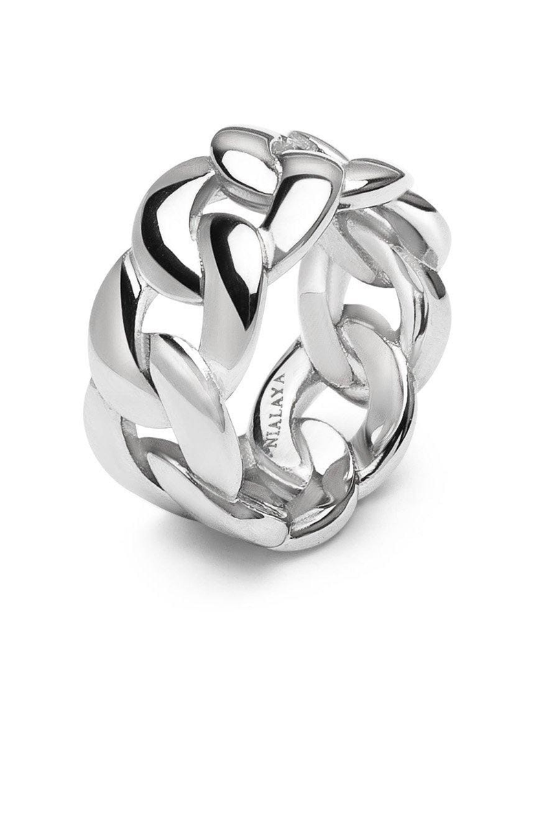 Nialaya Chain Ring, Main, color, Silver