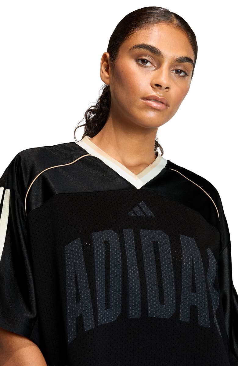 adidas Stadium Mesh T-Shirt, Alternate, color, Black/Crystal Linen/Off White