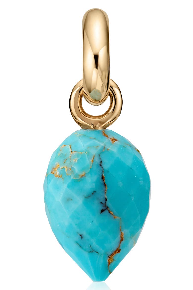 Fiji Bud Gemstone Enhancer, Main, color, YELLOW GOLD/ TURQUOISE