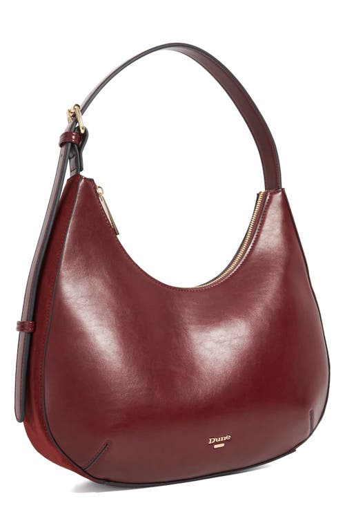 Dune London Daintilies Faux Leather Shoulder Bag In Burgundy