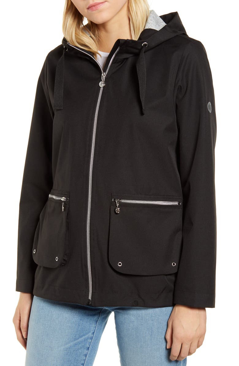 Bernardo Hooded Rain Jacket, Alternate, color,