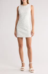 Alice + Olivia Coley Sequin Tweed A-Line Minidress