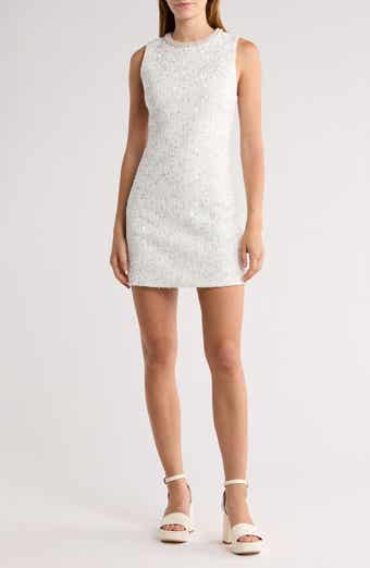 Alice + Olivia Coley Sequin Tweed A-Line Minidress