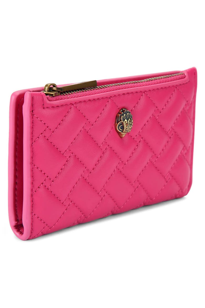 Kensington Quilted Leather Bifold Wallet, Alternate, color, OPEN PINK