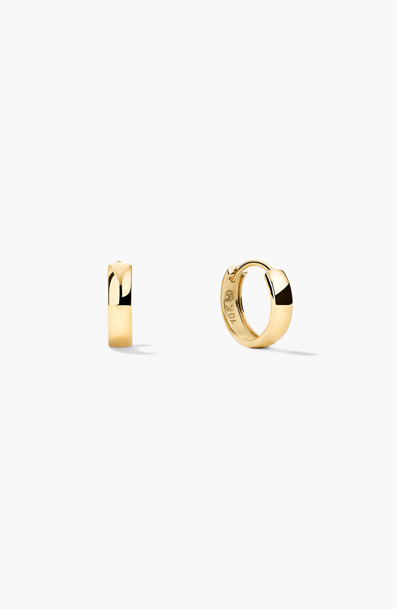 MEJURI Bold Huggie Hoops, Main, color, 10K Yellow Gold