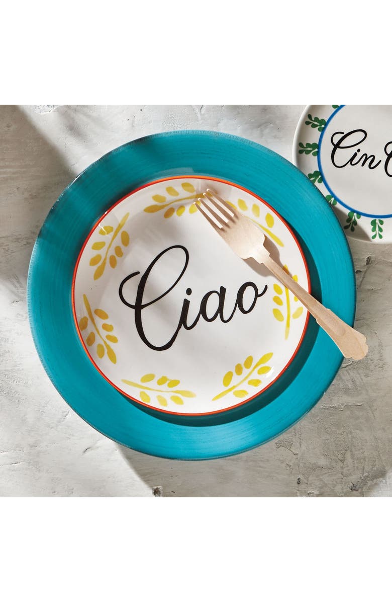 tag Dolce Vita Ciao Yellow Ceramic Appetizer Plate for Dining, Alternate, color, Yellow