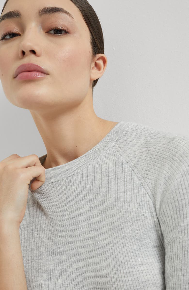 Brunello Cucinelli Sparkling cashmere sweater, Alternate, color, Pebble