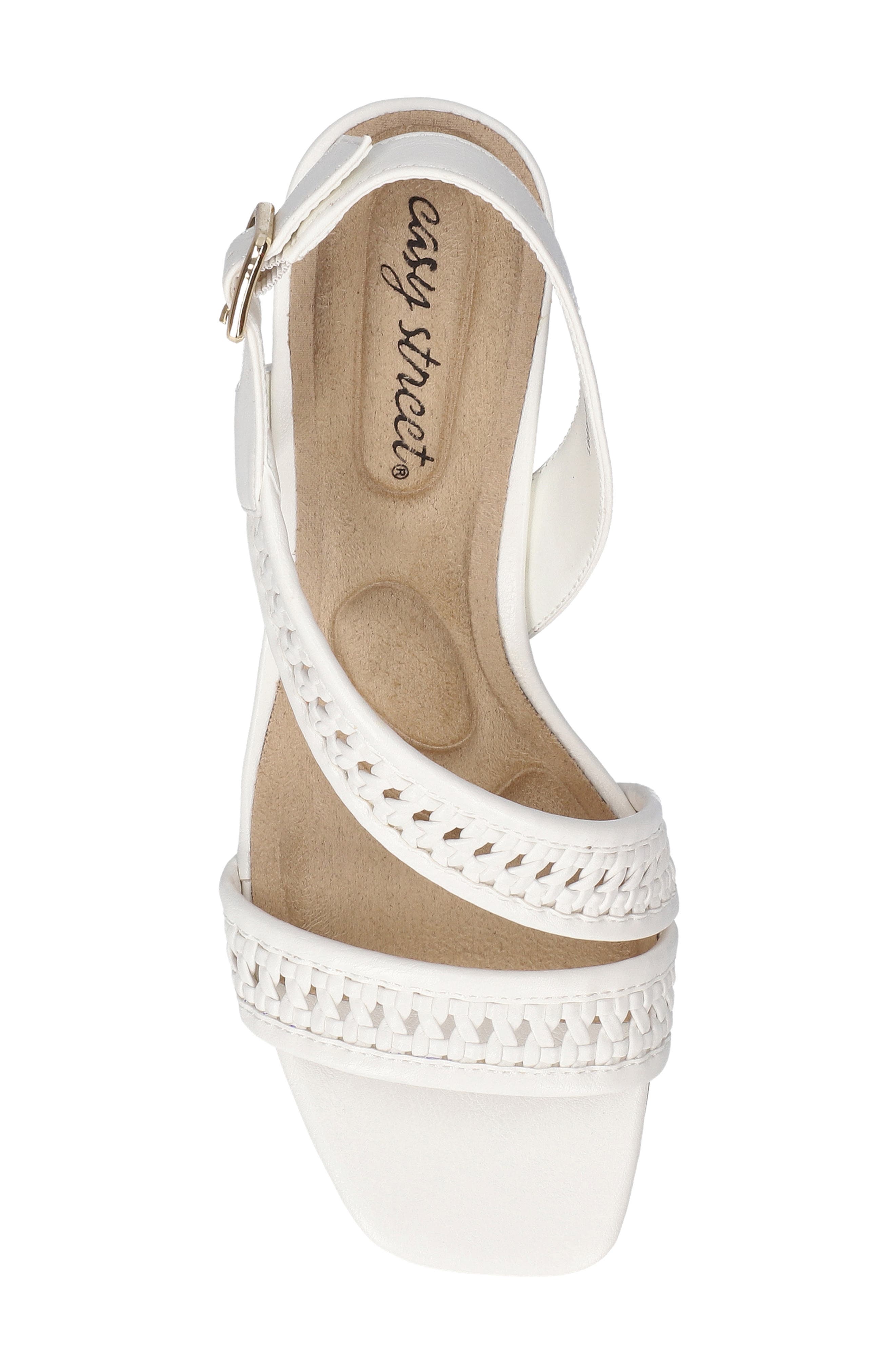 Rowan Half d'Orsay Sandal, Alternate, color, WHITE