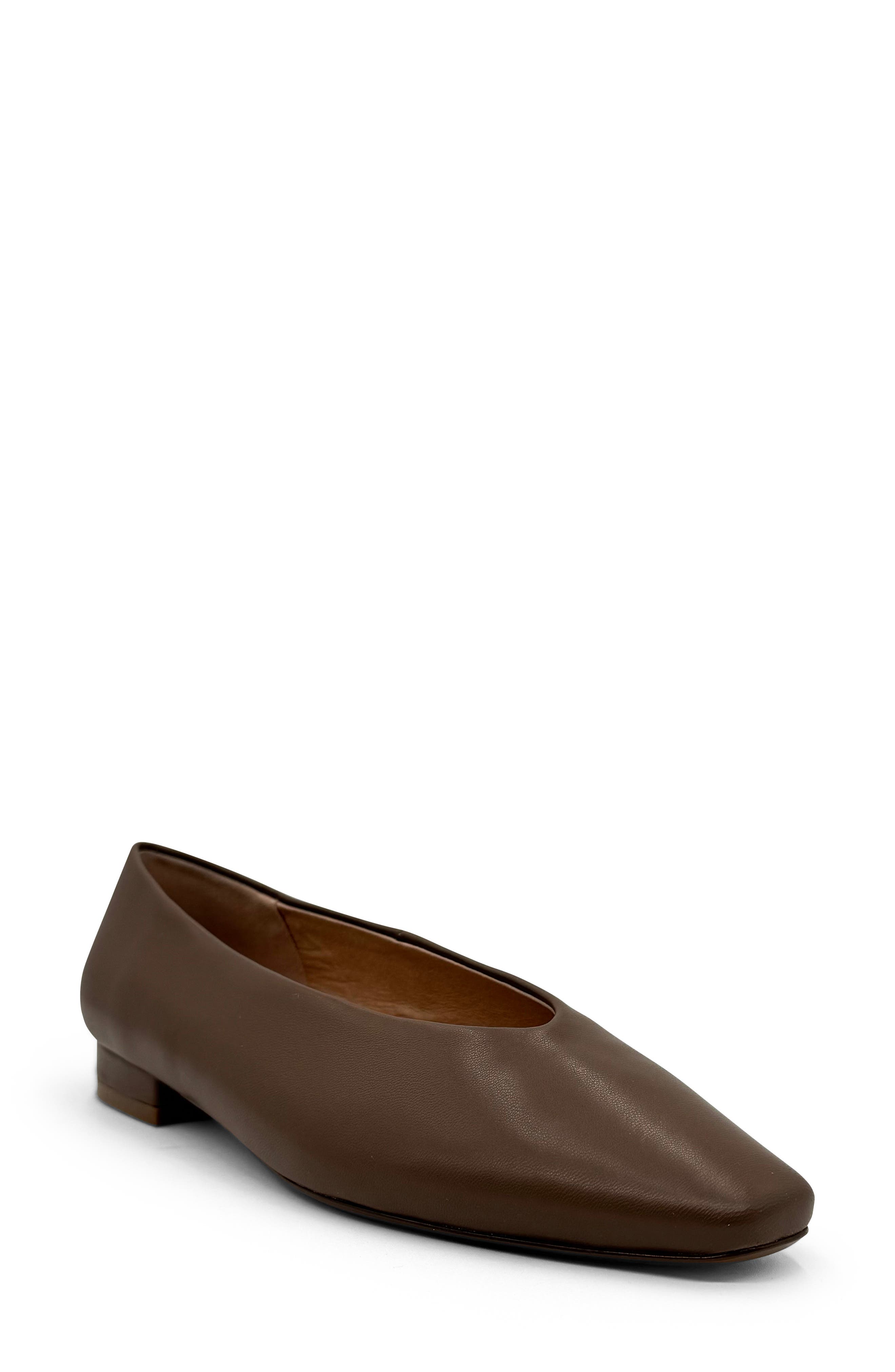 CHELSEA CREW Slick Flat, Main, color, Taupe Leather
