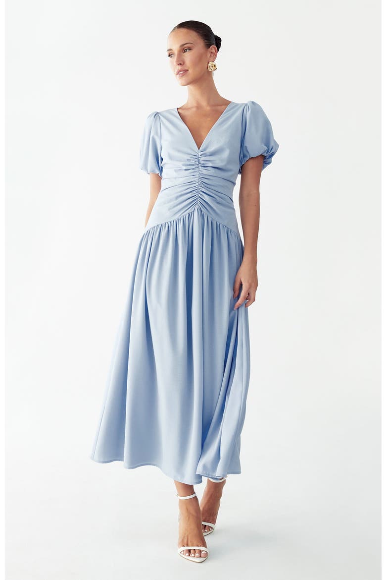 Zuri Midi Dress, Alternate, color, Sky Blue