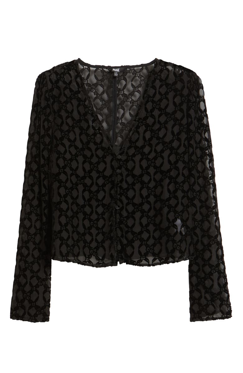 PAIGE Amaya Silk Blend Shirt, Alternate, color, Black