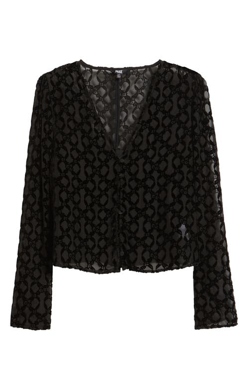 Paige Amaya Silk Blend Shirt In Black