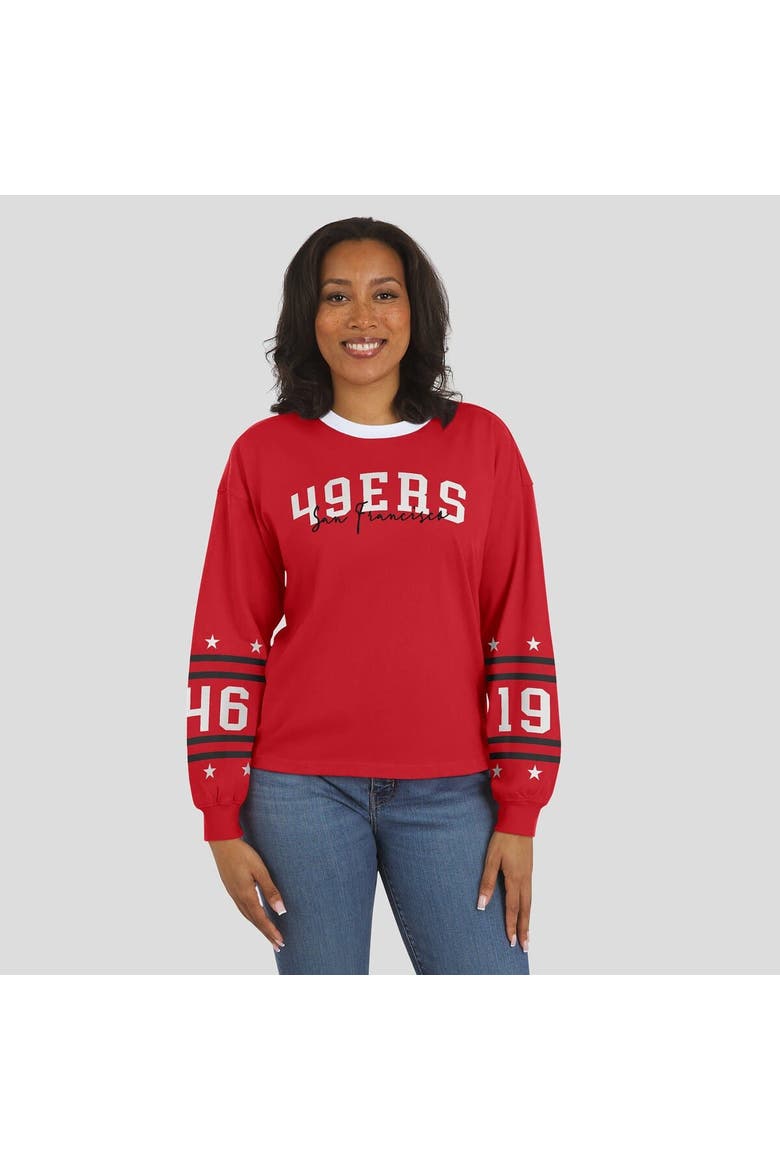 Women's WEAR by Erin Andrews  Scarlet San Francisco 49ers Sport Long-Sleeve T-Shirt, Alternate, color, Scarlet