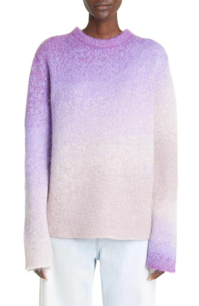 ERL Gender Inclusive Gradient Crewneck Mohair & Wool Blend Sweater, Main, color, 