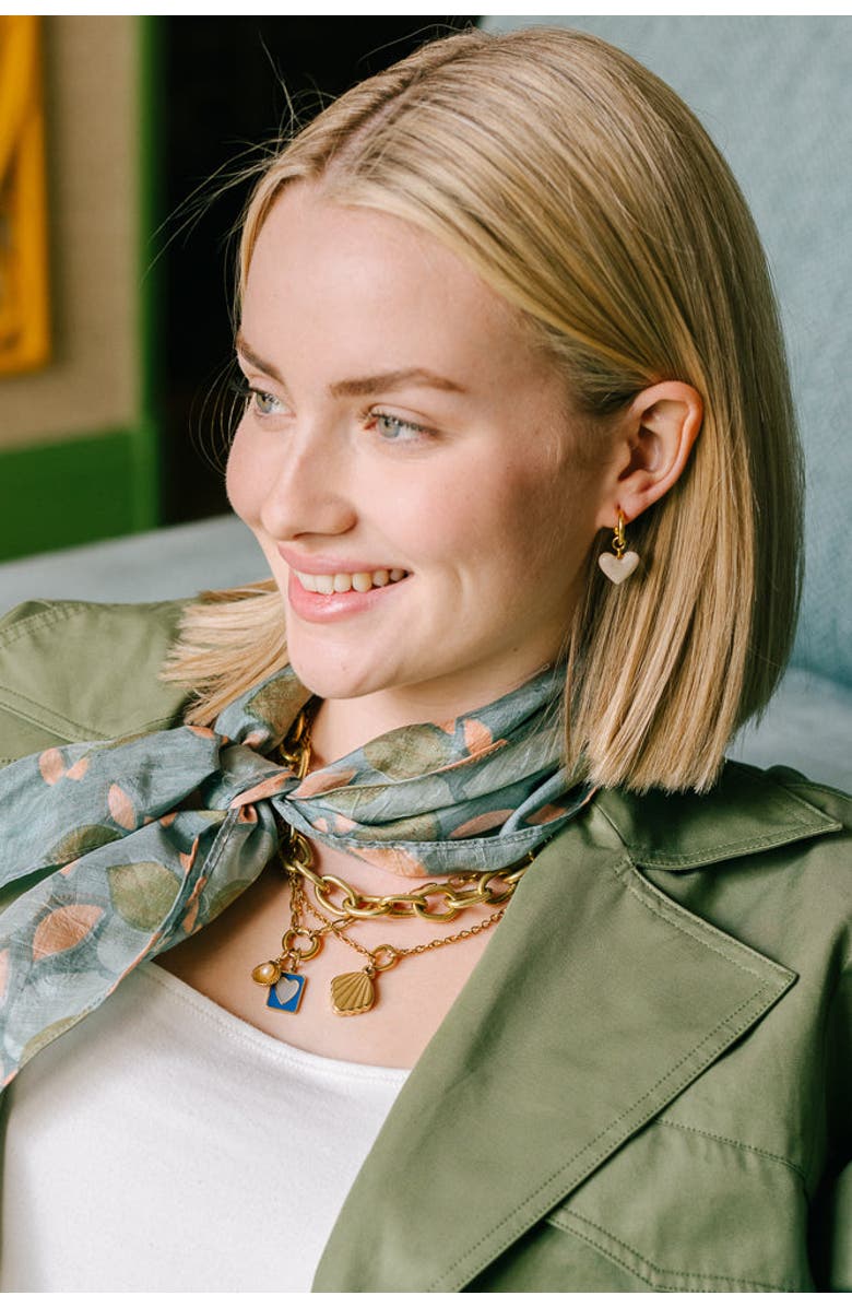 Noonday Convertible Heart Huggies, Alternate, color, Gold