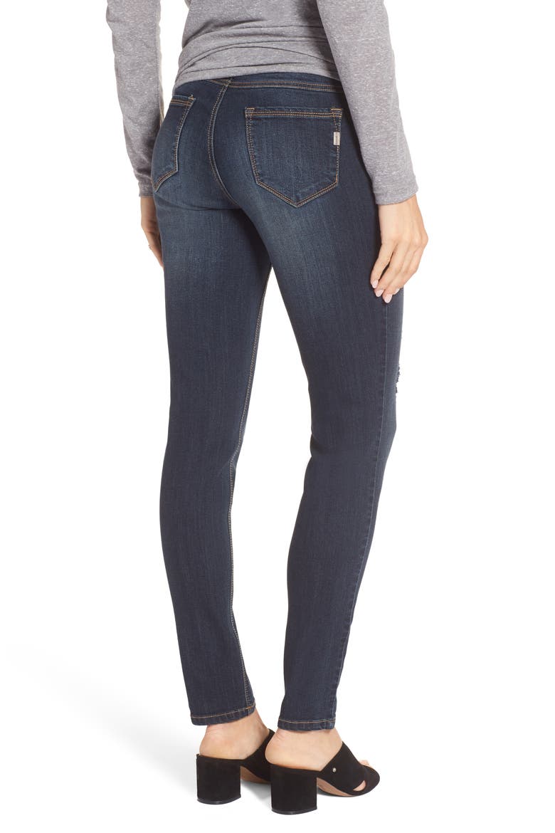 Distressed Maternity Skinny Jeans, Alternate, color, HAZEL