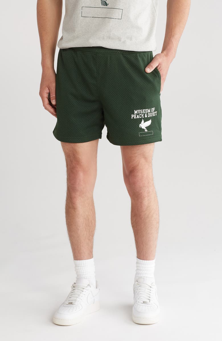 Museum of Peace & Quiet P.E. Mesh Shorts, Main, color, 