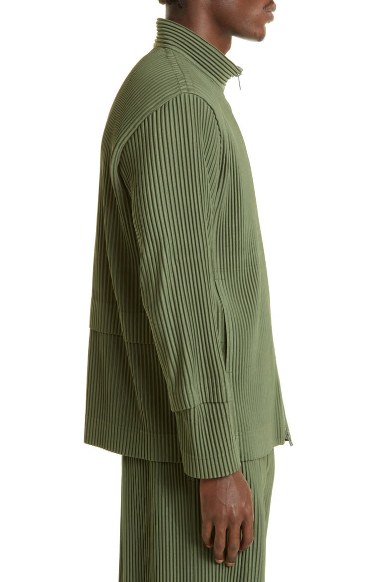 Cargo Pleated Bomber Jacket, Alternate, color, LIGHT CEDAR GREEN