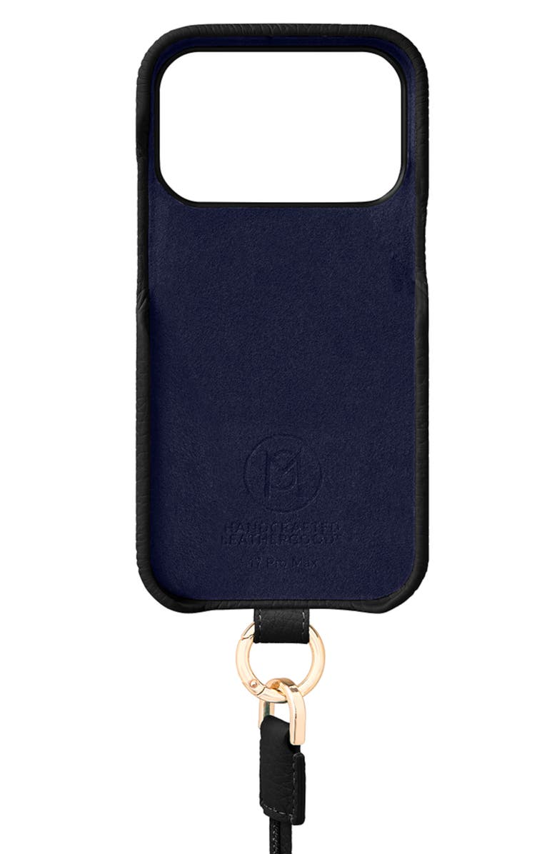 MAISON de SABRÉ Sling Phone Case, Alternate, color, Black Caviar