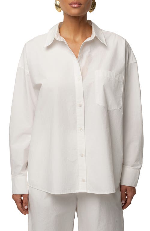 Jluxlabel Leon Oversize Cotton Poplin Button-up Shirt In White