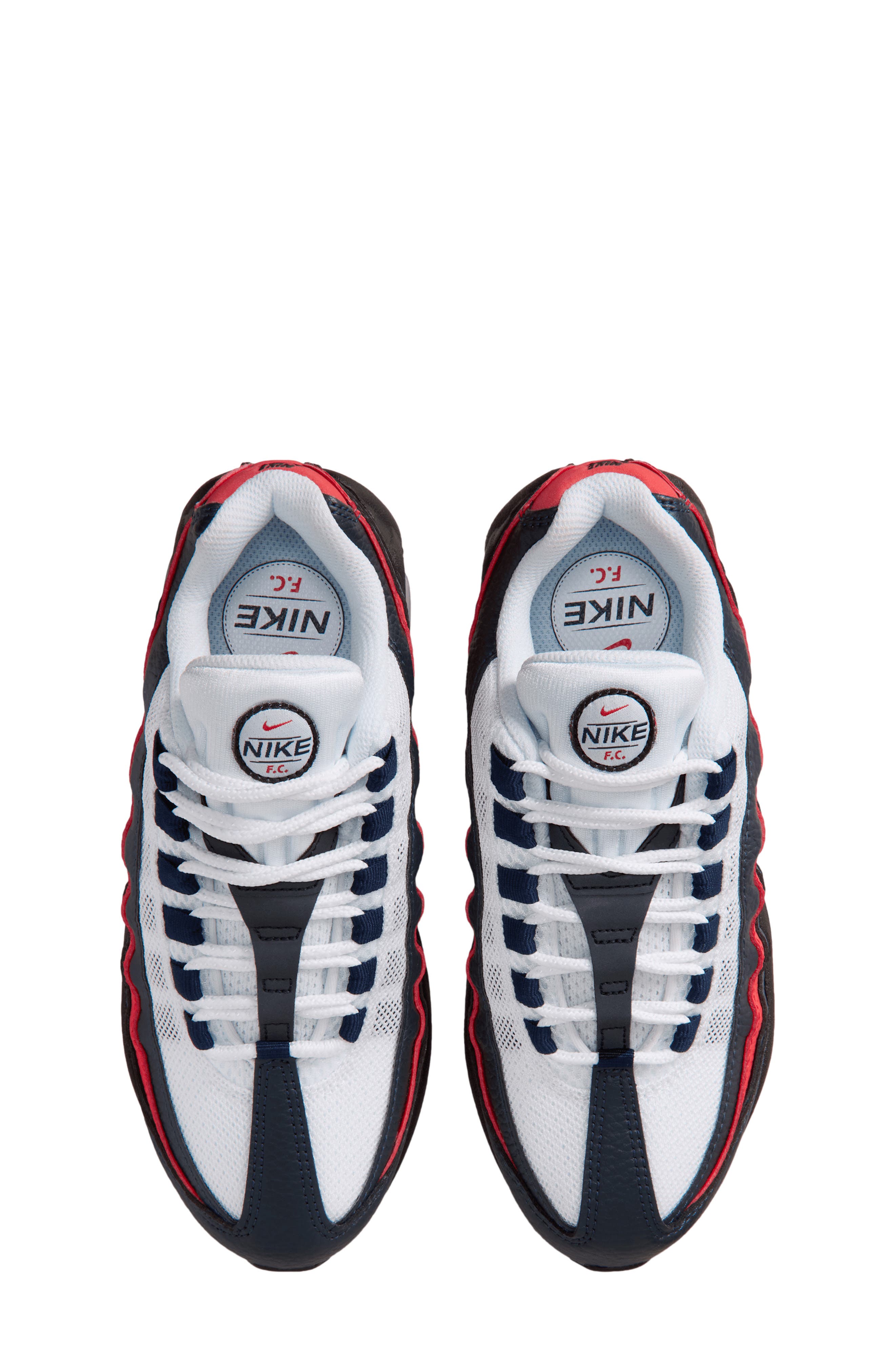 Nike Kids' Air Max 95 SE Sneaker, Alternate, color, Obsidian/ Red/ White/ Gold