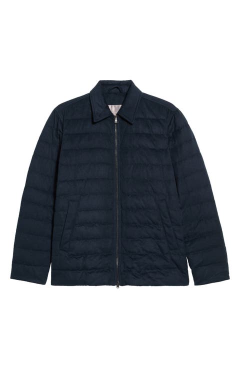 Melange Cash-Feel Quilted Down Jacket