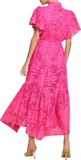 Isabella Cotton Eyelet Maxi Shirtdress