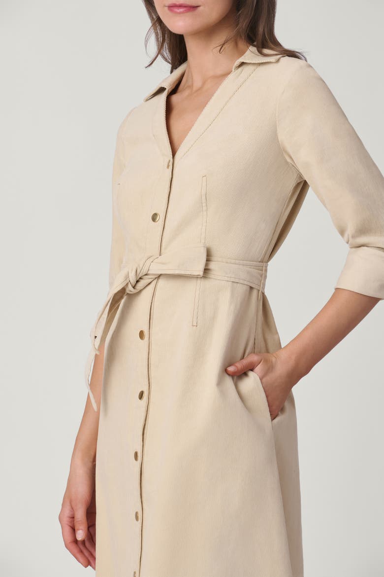 Greenwich Corduroy Raine Dress, Alternate, color, Oat