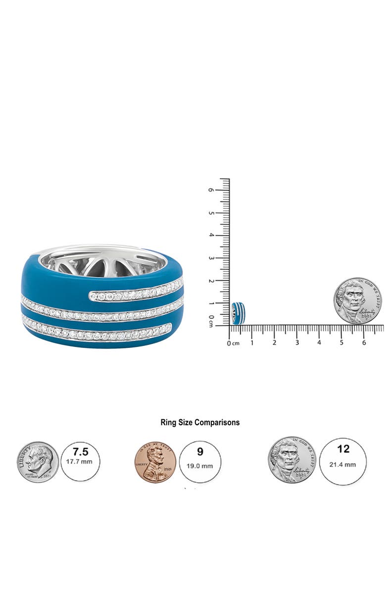 Haus of Brilliance Silver 5/8 Cttw Diamond Wide Band Ring, Alternate, color, White