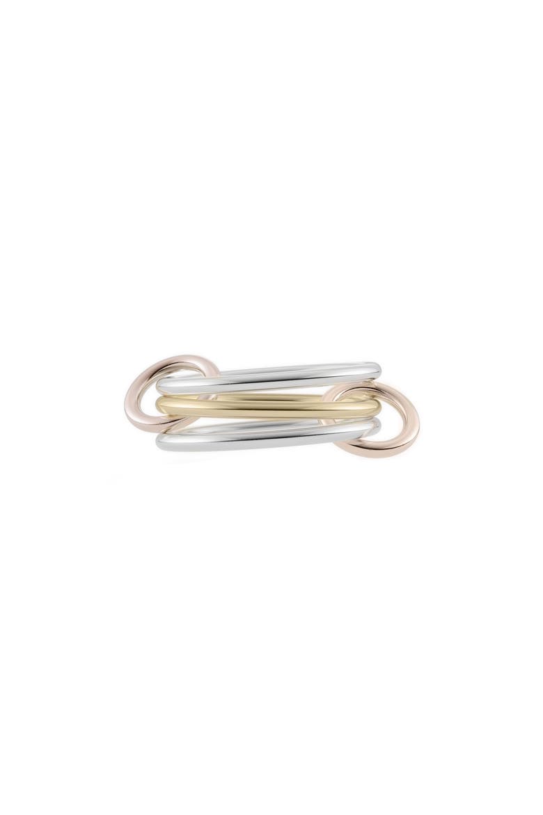Solarium Linked Rings, Main, color, SILVER/ YELLOW GOLD/ ROSE GOLD