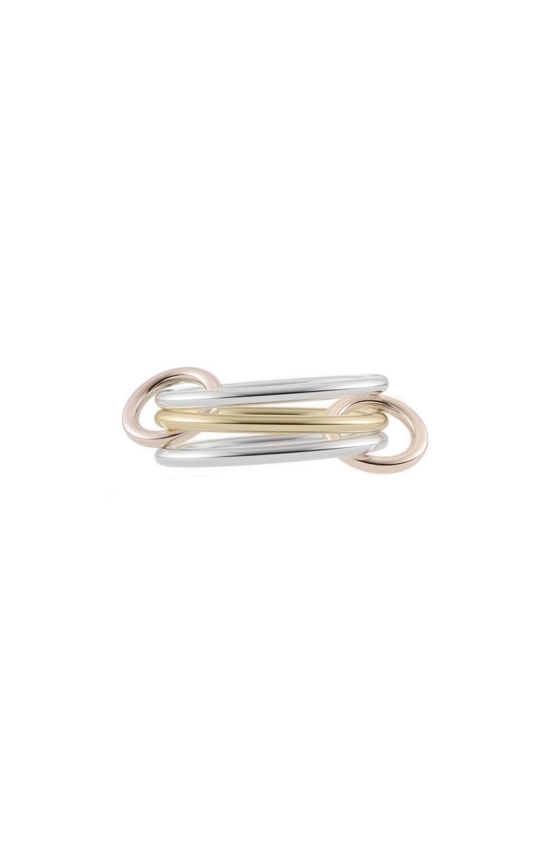 Spinelli Kilcollin Solarium Linked Rings, Main, color, Silver/ Yellow Gold/ Rose Gold