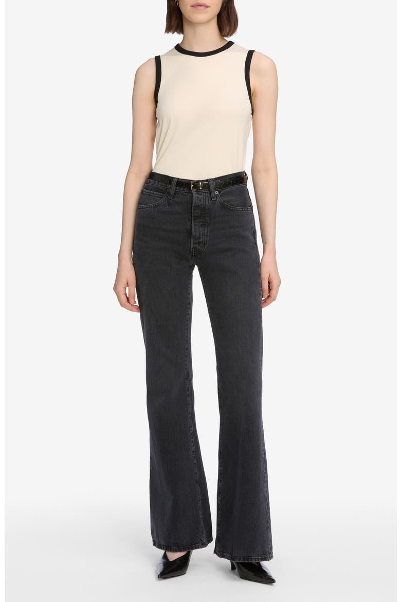 The Lax High Waist Flare Jeans, Alternate, color, SET LIST