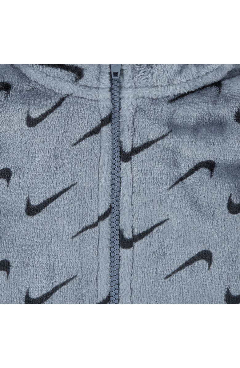 Nike Kids' Swoosh Plush Fleece Jacket, Alternate, color, Smoke Grey