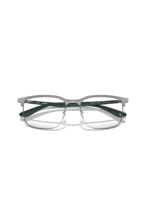 Ray Ban Ray-ban 55mm Square Optical Glasses In Gray
