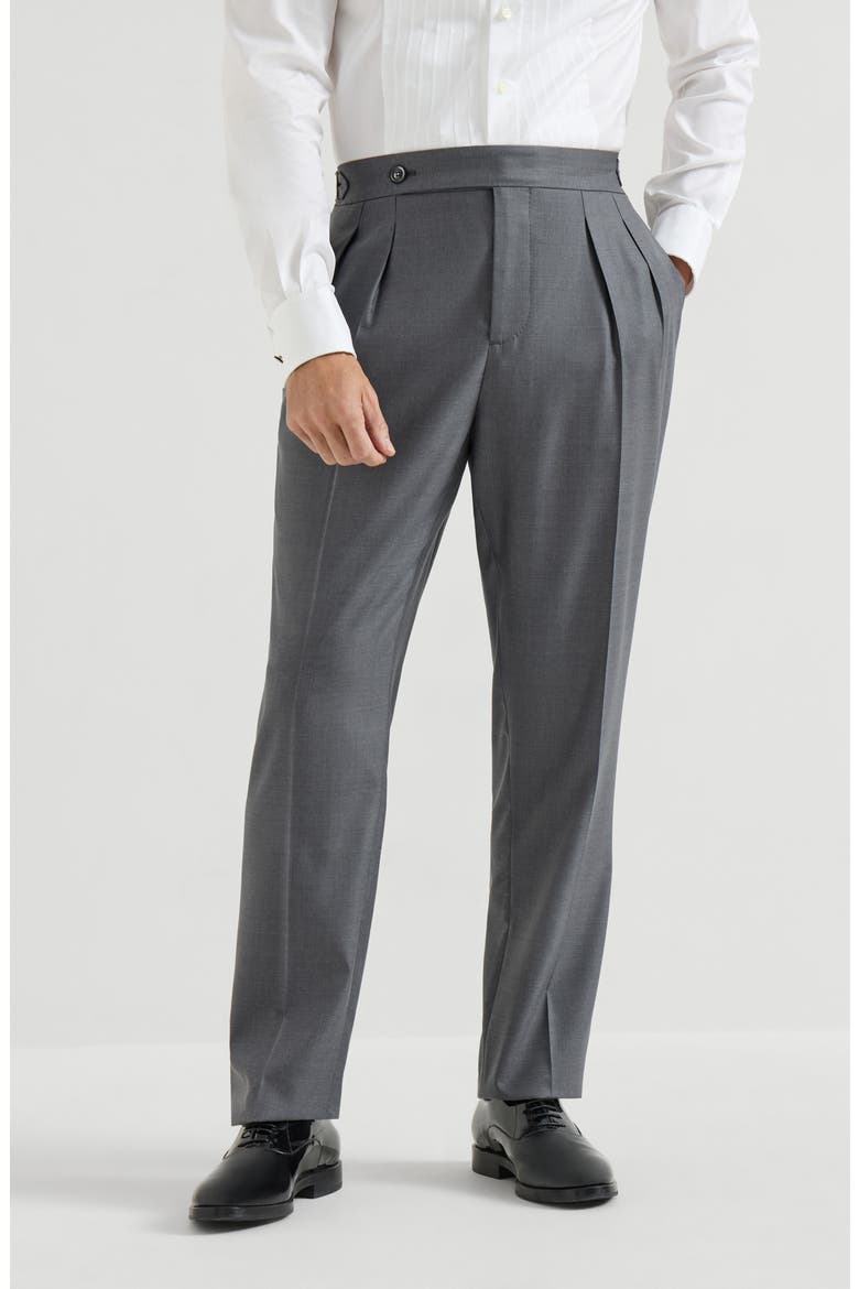 Tuxedo trousers, Main, color, Medium Grey