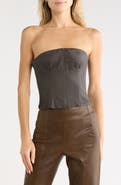 TWP Jillian Leather Bustier Top