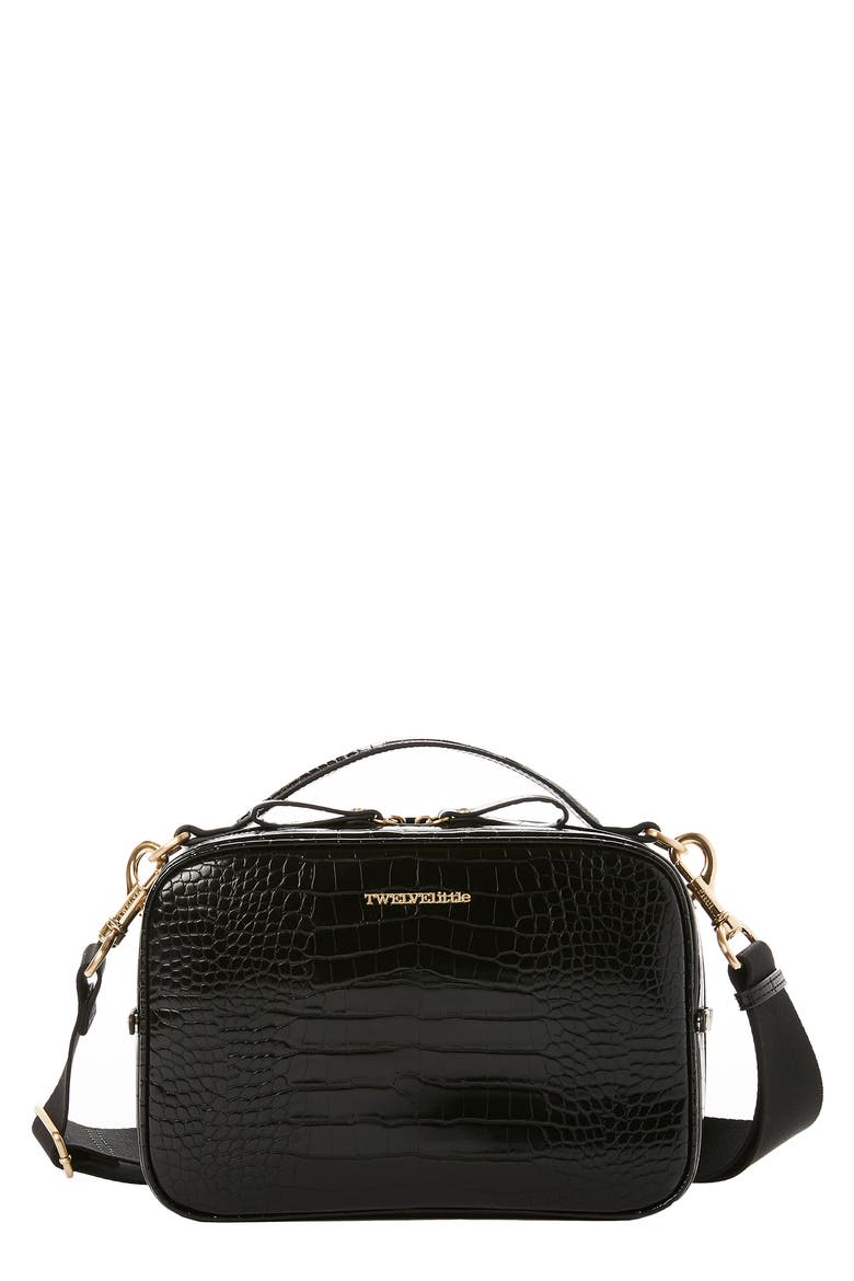 Luxe Water Resistant Diaper Clutch, Main, color, BLACK