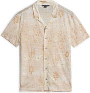 John Varvatos Espino Organic Linen Knit Camp Shirt