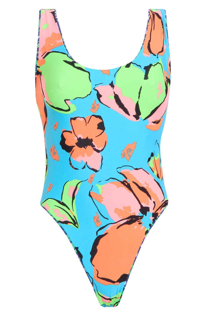 Maaji Claire Reversible One-Piece Swimsuit, Alternate, color, Blue