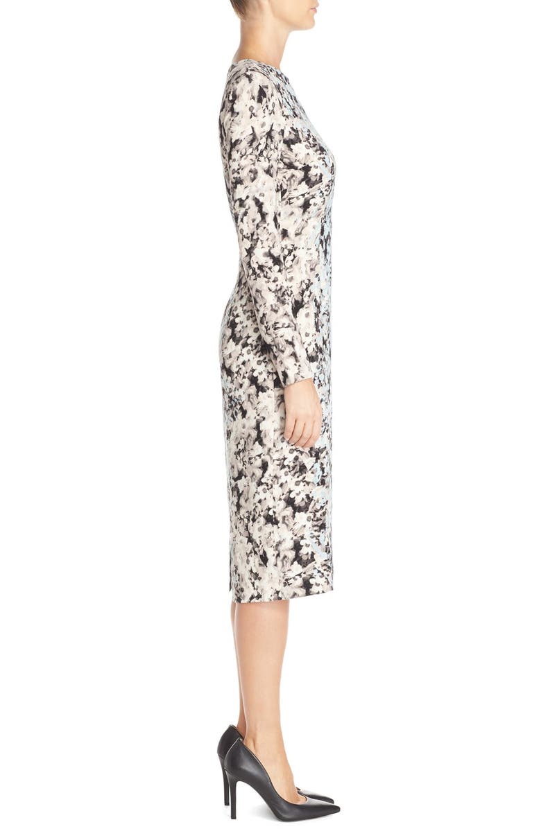 Maggy London Flower Printed Sheath Dress, Alternate, color,