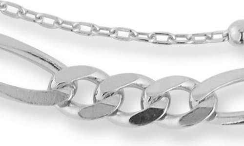 Chloe & Madison Chloe And Madison Layered Chain Anklet In Silver