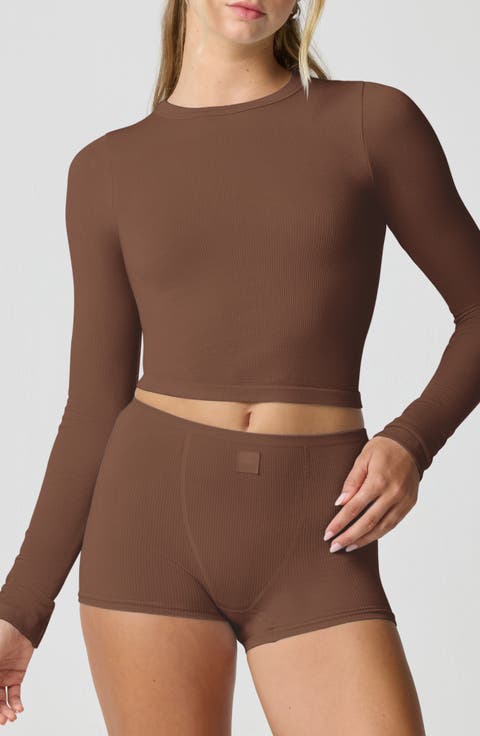 Softie Seamless Long Sleeve Crop T-Shirt