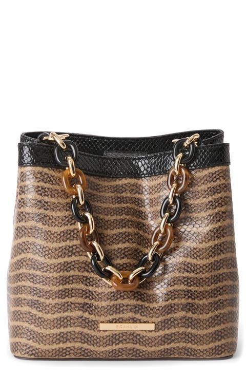 Mod Mini Amelia Croc Embossed Leather Crossbody Bag