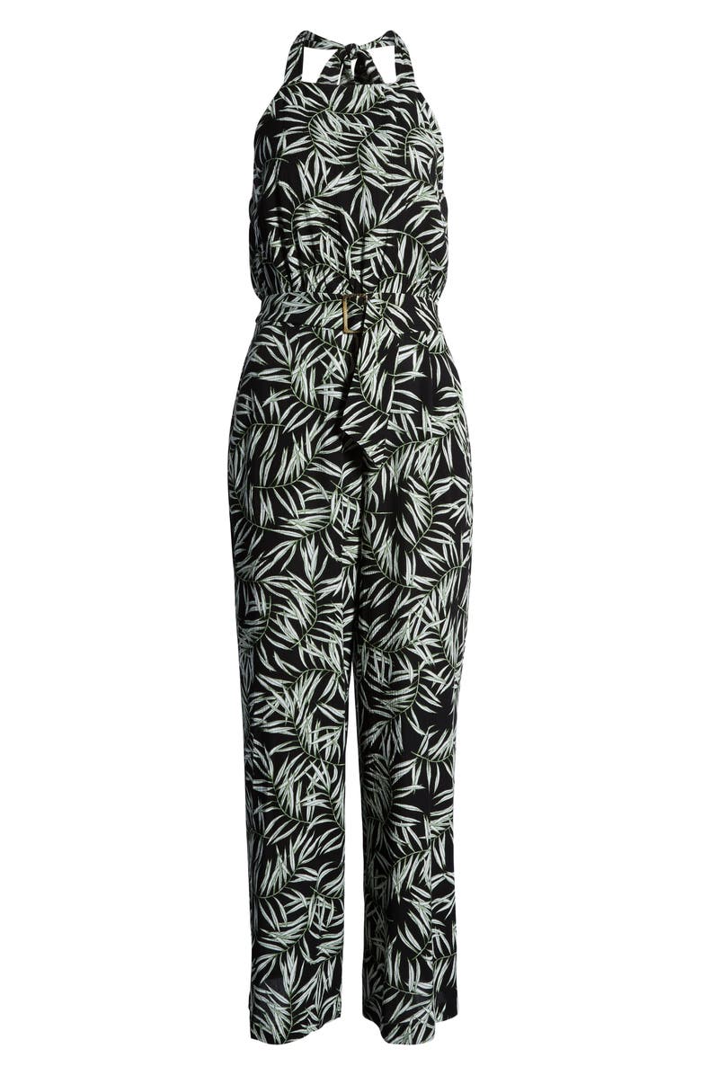 1.STATE Desert Palms Belted Halter Jumpsuit, Alternate, color,
